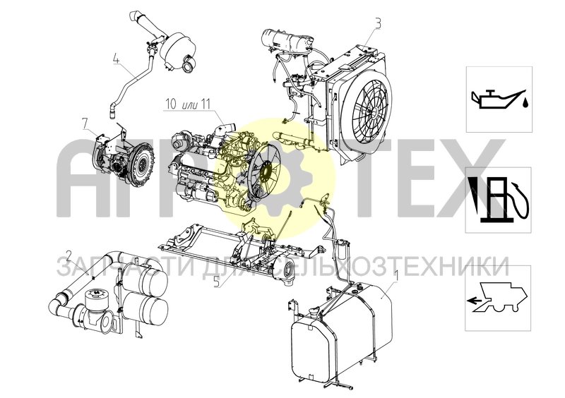 Чертеж Установка моторная (101.05.00.000Ф)